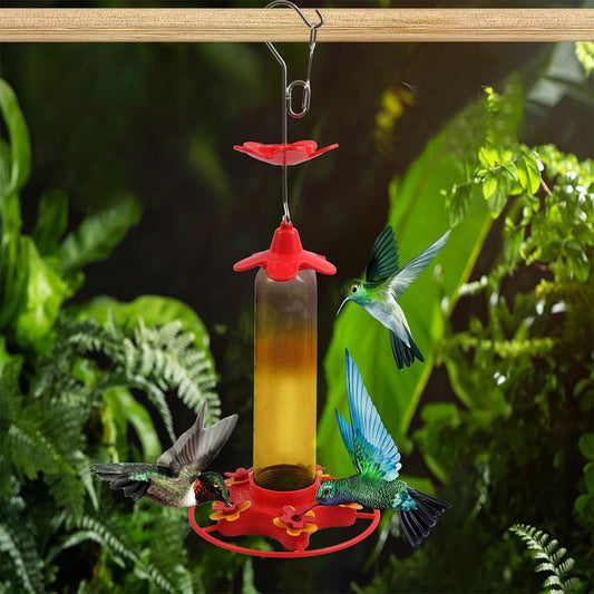 Outdoors Hanging Hummingbird Feeders with 5 Feeding Ports V1263-JX-6834