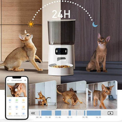 5L Smart Pet Feeder with Camera & Dual-Band WiFi - Automatic Dispenser V1263-JX-6836