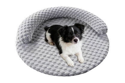 Washable Cooling Pet Bed with Removable Cover for Dogs & Cats - Dark Gray - S V1263-JX-6839-1