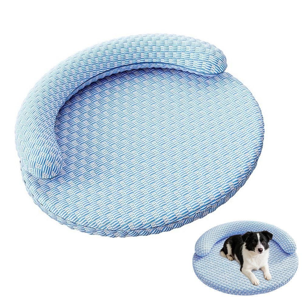 Washable Cooling Pet Bed with Removable Cover for Dogs & Cats - Dark Gray - M V1263-JX-6839-2