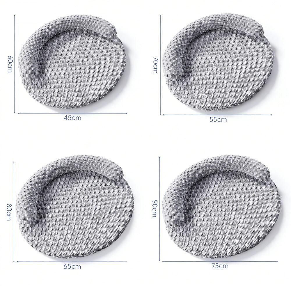 Washable Cooling Pet Bed with Removable Cover for Dogs & Cats - Dark Gray - L V1263-JX-6839-3