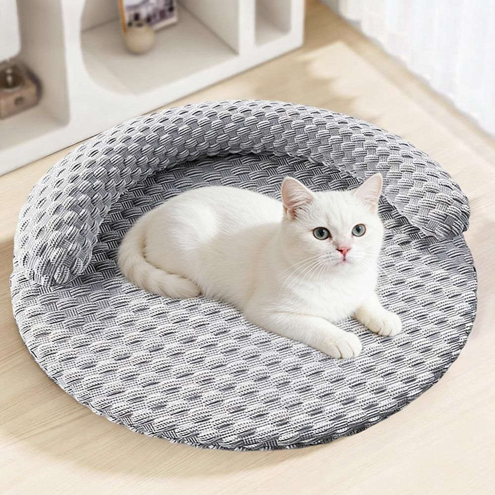 Washable Cooling Pet Bed with Removable Cover for Dogs & Cats - Dark Gray - L V1263-JX-6839-3