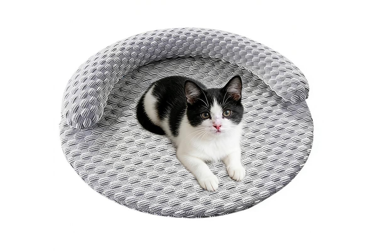 Washable Cooling Pet Bed with Removable Cover for Dogs & Cats - Dark Gray - L V1263-JX-6839-3