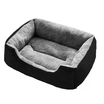 Rectangle Pet Bed for Dogs Cats Beds Warming Soft Calming Sleeping Puppy Bed Black - L V1263-JX-6846-2
