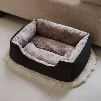 Rectangle Pet Bed for Dogs Cats Beds Warming Soft Calming Sleeping Puppy Bed Black - L V1263-JX-6846-2