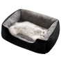 Rectangle Pet Bed for Dogs Cats Beds Warming Soft Calming Sleeping Puppy Bed Black - XL V1263-JX-6846-3