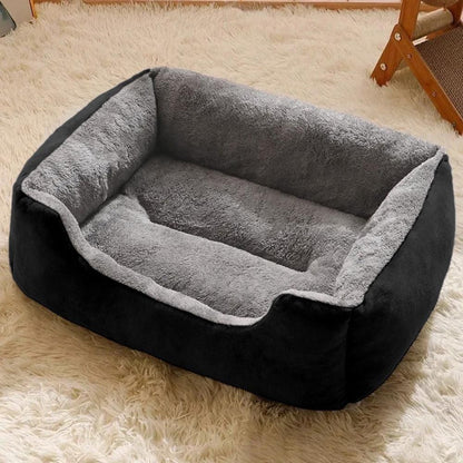 Rectangle Pet Bed for Dogs Cats Beds Warming Soft Calming Sleeping Puppy Bed Black - XL V1263-JX-6846-3