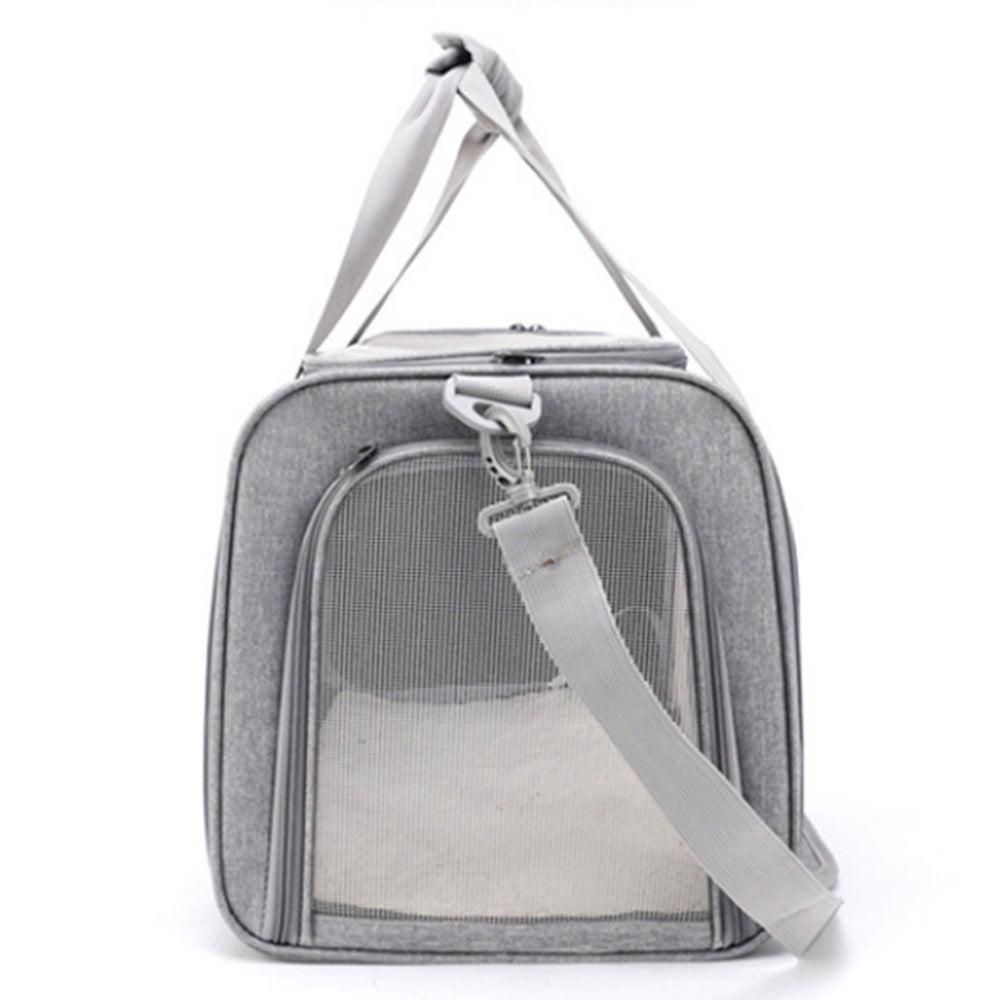 Foldable Travel Pet Carrier Bag Portable Cat Dog Kennel Bag Grey - S V1263-JX-6847-1