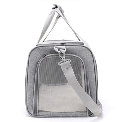 Foldable Travel Pet Carrier Bag Portable Cat Dog Kennel Bag Grey - S V1263-JX-6847-1