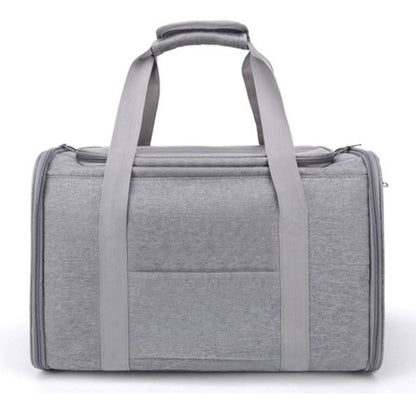 Foldable Travel Pet Carrier Bag Portable Cat Dog Kennel Bag Grey - S V1263-JX-6847-1