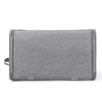 Foldable Travel Pet Carrier Bag Portable Cat Dog Kennel Bag Grey - S V1263-JX-6847-1