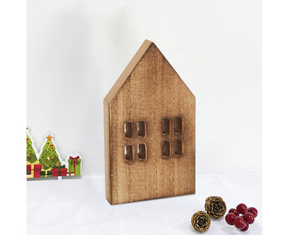 Miniature Wooden House-Brown L V1263-JX-685