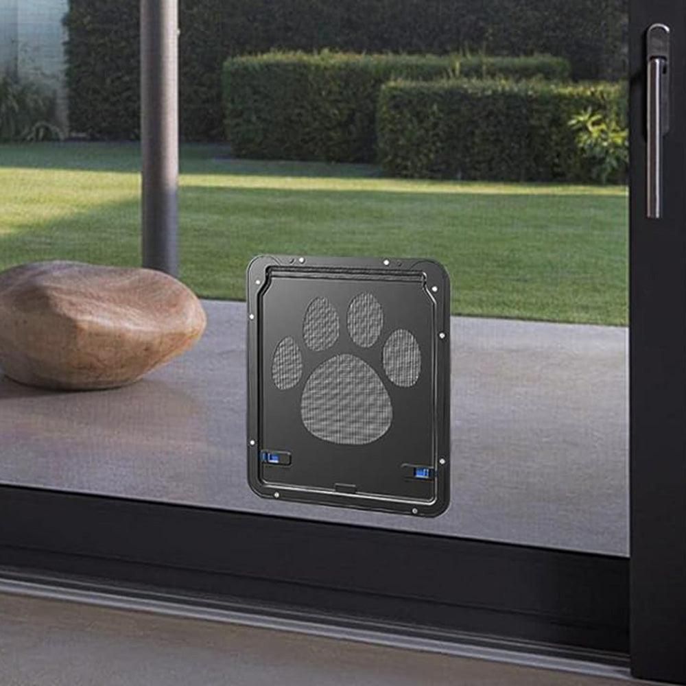 Lockable Pet Flap Screen Door Inside Door for Puppy Dog and Cat House V1263-JX-6855