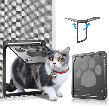 Lockable Pet Flap Screen Door Inside Door for Puppy Dog and Cat House V1263-JX-6855