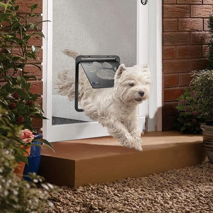 Lockable Pet Flap Screen Door Inside Door for Puppy Dog and Cat House V1263-JX-6855