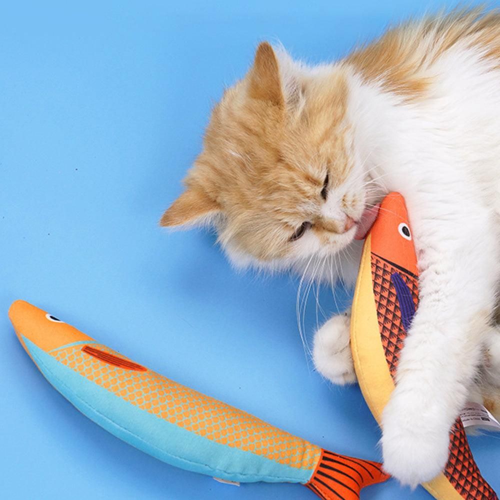 3Pcs Saury Fish Cat Toys Interactive Cat Kitten Kicker Teething Toys V1263-JX-6859