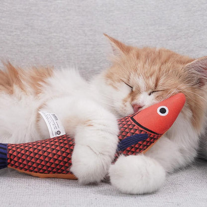 3Pcs Saury Fish Cat Toys Interactive Cat Kitten Kicker Teething Toys V1263-JX-6859
