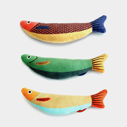 3Pcs Saury Fish Cat Toys Interactive Cat Kitten Kicker Teething Toys V1263-JX-6859