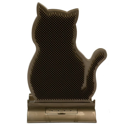 1pc Cat Self Groomer Brush Cat Face Massager Pet Rubbing Post - Coffee V1263-JX-6860-2