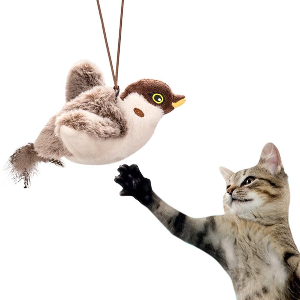 Interactive Cat Toy with Chirping Electronic Flying Bird for Indoor Cats V1263-JX-6861