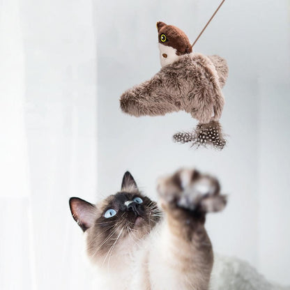Interactive Cat Toy with Chirping Electronic Flying Bird for Indoor Cats V1263-JX-6861