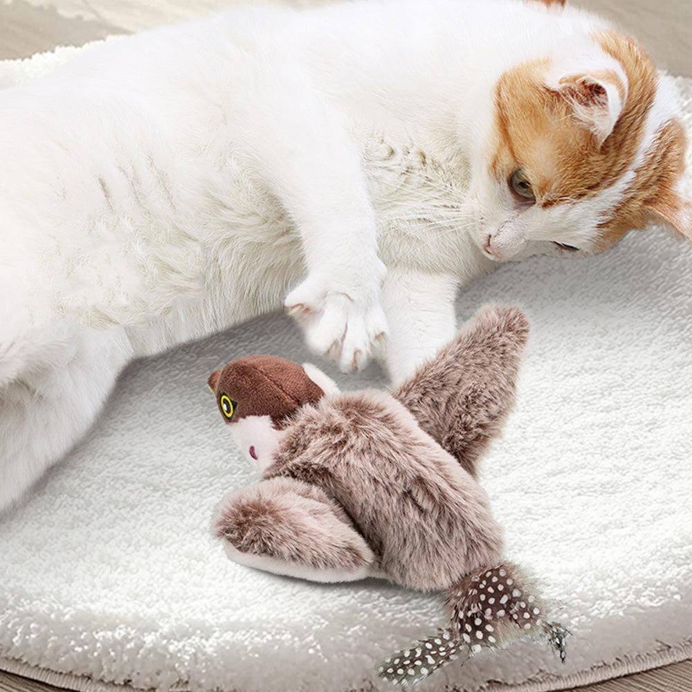 Interactive Cat Toy with Chirping Electronic Flying Bird for Indoor Cats V1263-JX-6861