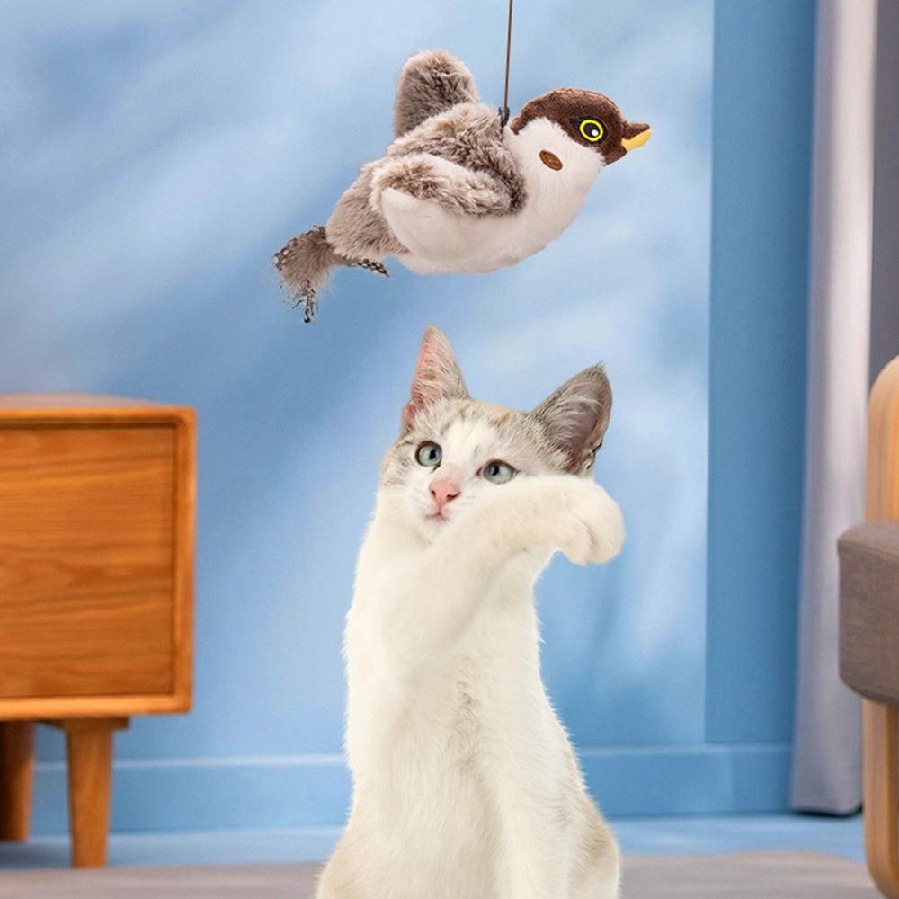 Interactive Cat Toy with Chirping Electronic Flying Bird for Indoor Cats V1263-JX-6861