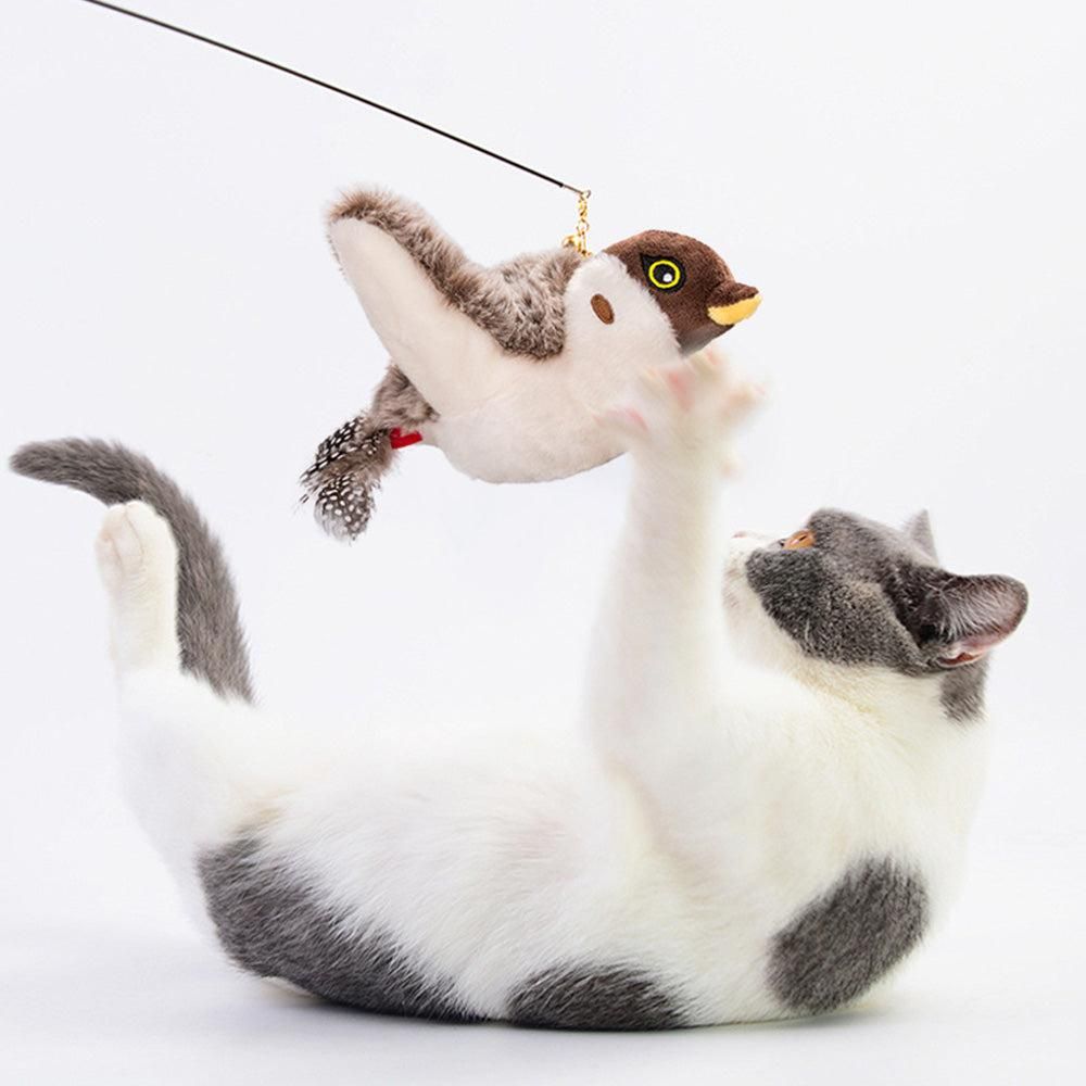 Interactive Cat Toy with Chirping Electronic Flying Bird for Indoor Cats V1263-JX-6861