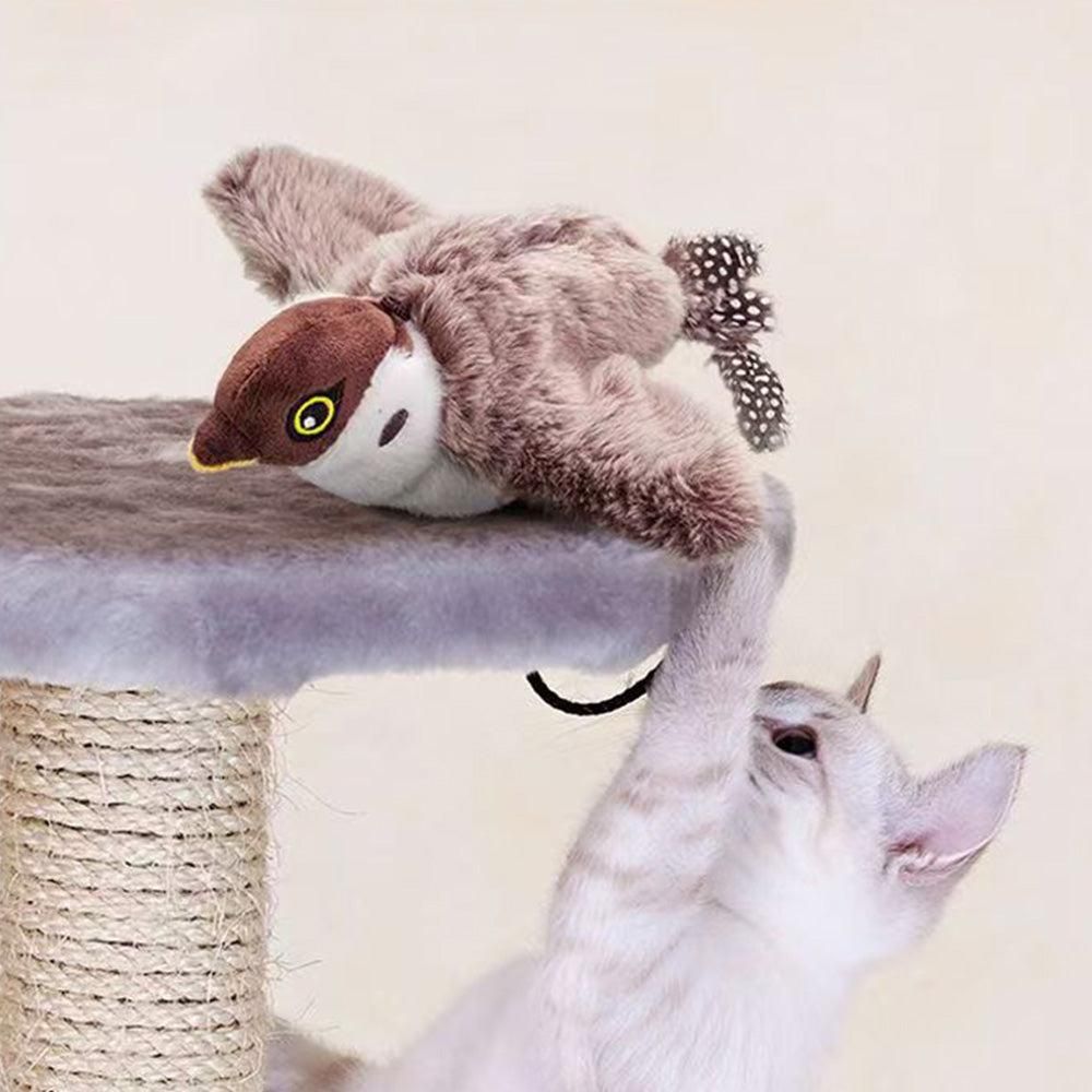 Interactive Cat Toy with Chirping Electronic Flying Bird for Indoor Cats V1263-JX-6861