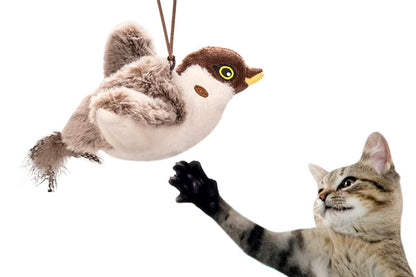Interactive Cat Toy with Chirping Electronic Flying Bird for Indoor Cats V1263-JX-6861
