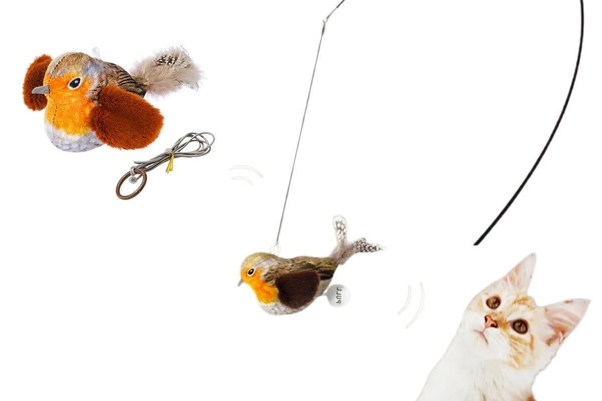 Interactive Cat Toy with Chirping Electronic Flying Bird for Indoor Cats V1263-JX-6861