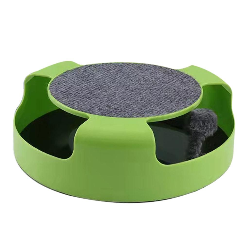 Pet Cat Catch Mouse Interactive Toy Cat Scratch Board Toy with Felt Scratching Claw Mat V1263-JX-6867