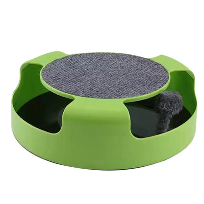 Pet Cat Catch Mouse Interactive Toy Cat Scratch Board Toy with Felt Scratching Claw Mat V1263-JX-6867