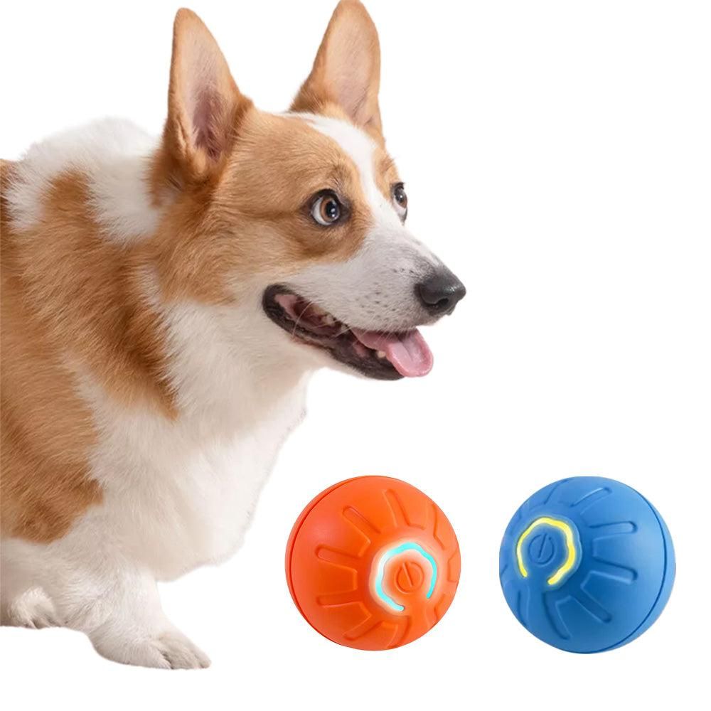 2Pcs 4.5CM Automatic Moving Ball Toy for Cats USB Rechargeable Interactive Vibrating Cat Toy V1263-JX-6870