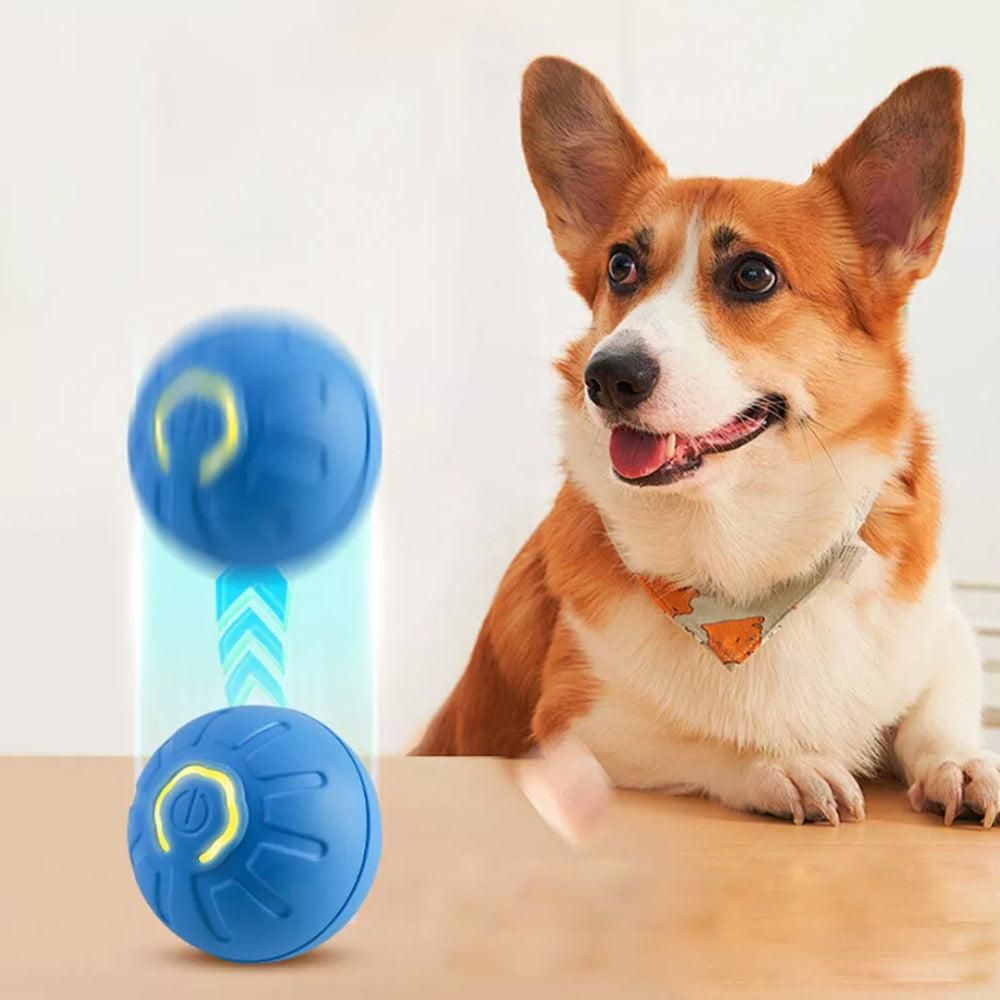 2Pcs 4.5CM Automatic Moving Ball Toy for Cats USB Rechargeable Interactive Vibrating Cat Toy V1263-JX-6870