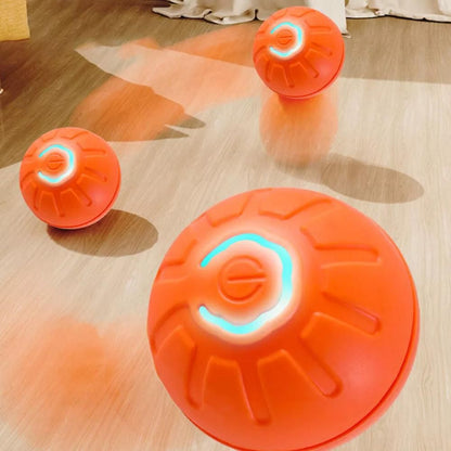2Pcs 4.5CM Automatic Moving Ball Toy for Cats USB Rechargeable Interactive Vibrating Cat Toy V1263-JX-6870