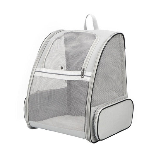 Travel Pet Cat Carrier Backpack Portable Breathable Outdoor Grey V1263-JX-6871