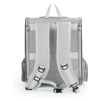 Travel Pet Cat Carrier Backpack Portable Breathable Outdoor Grey V1263-JX-6871