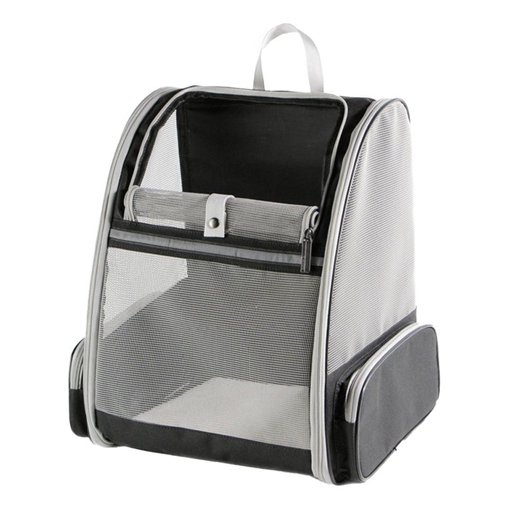 Travel Pet Cat Carrier Backpack Portable Breathable Outdoor Grey V1263-JX-6871