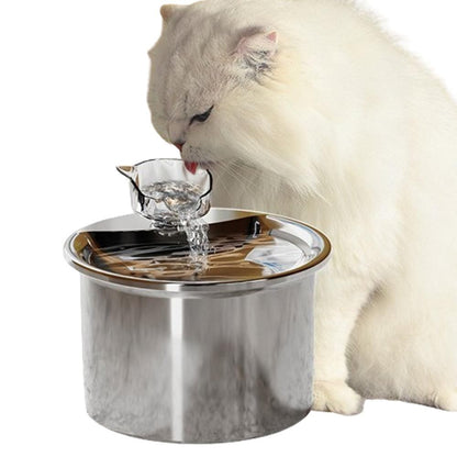 USB Powered 2L Automatic Cat Water Fountain Stainless Steel Pet Water Feeder V1263-JX-6874