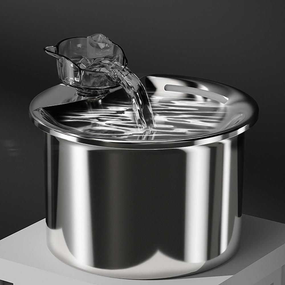 USB Powered 2L Automatic Cat Water Fountain Stainless Steel Pet Water Feeder V1263-JX-6874