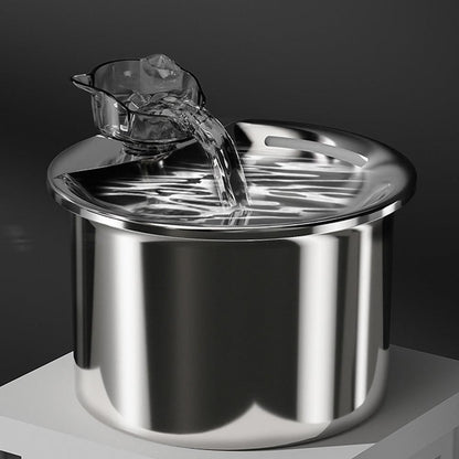 USB Powered 2L Automatic Cat Water Fountain Stainless Steel Pet Water Feeder V1263-JX-6874