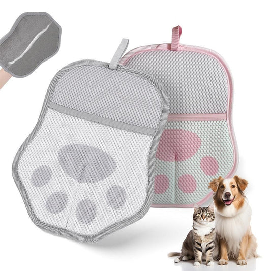 2 Pack Pet Hair Removal Gloves for Clothes Furniture & Car Interiors V1263-JX-6875