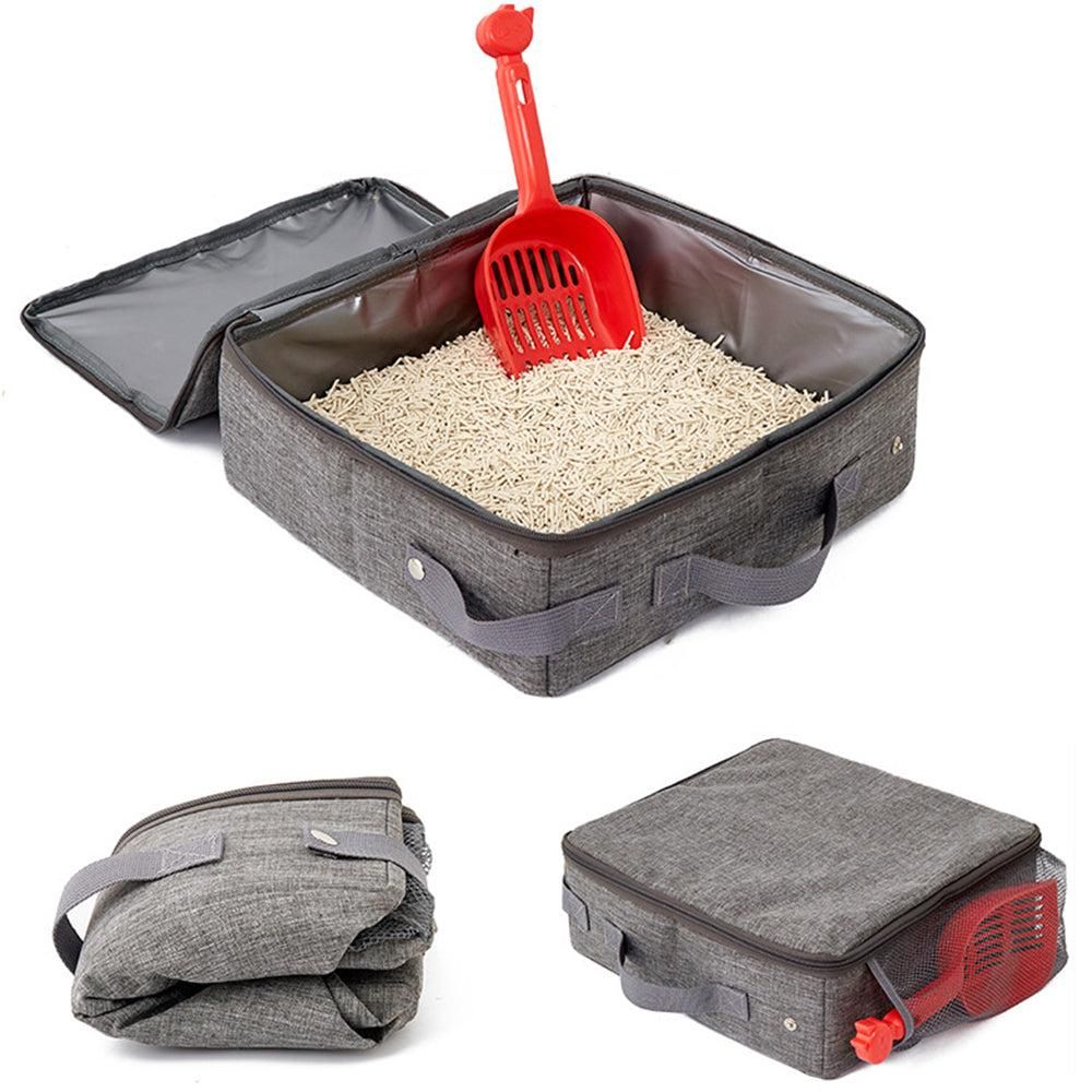 Portable Square Foldable Pet Cat Travel Litter Box V1263-JX-6876