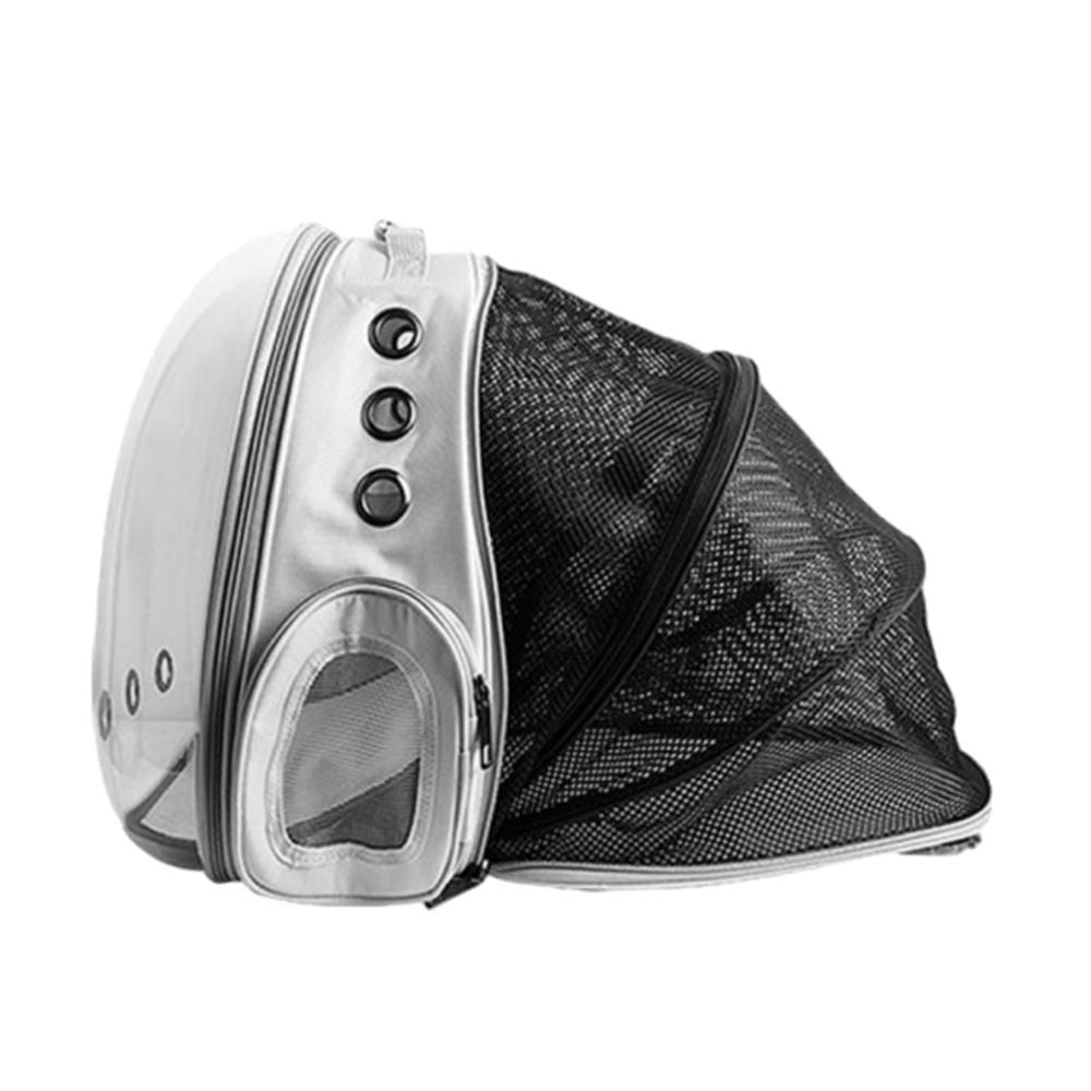 Expandable Travel Cat Backpack Carrier Polarized Tinted Bubble Window Pet Backpack Grey V1263-JX-6877