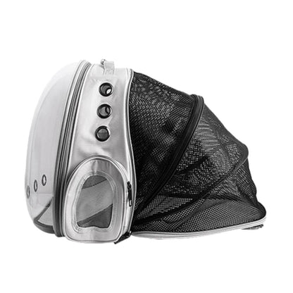 Expandable Travel Cat Backpack Carrier Polarized Tinted Bubble Window Pet Backpack Grey V1263-JX-6877