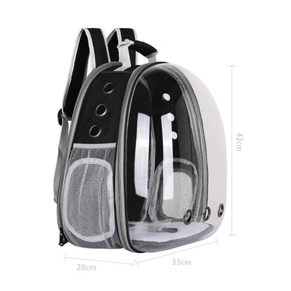 Expandable Travel Cat Backpack Carrier Polarized Tinted Bubble Window Pet Backpack Grey V1263-JX-6877