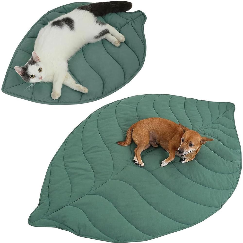 Double-Sided Available Pet Mattress Pad Leaf Shape Puppy Cat Bed Mat Style 1 V1263-JX-6880