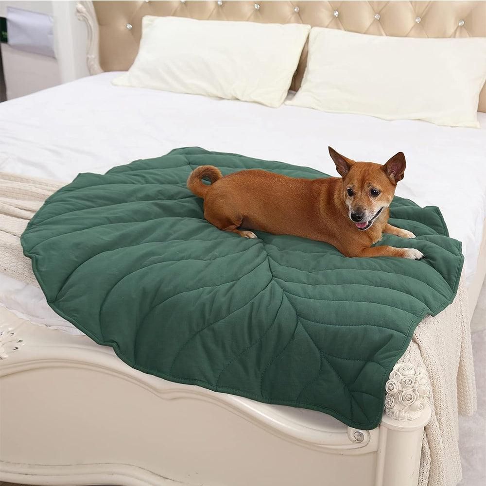 Double-Sided Available Pet Mattress Pad Leaf Shape Puppy Cat Bed Mat Style 1 V1263-JX-6880