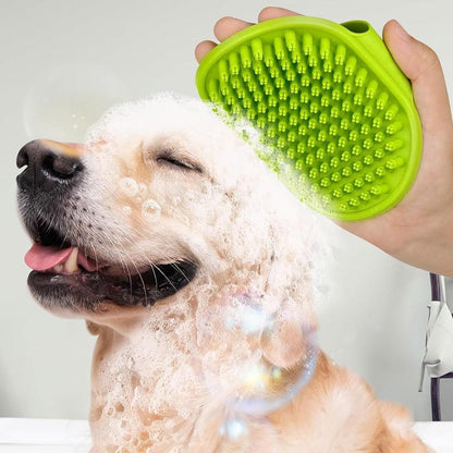 2PCS Pet Grooming Brushes Deshedding Bath Brush for Dogs Cats & Horses Green V1263-JX-6881-2
